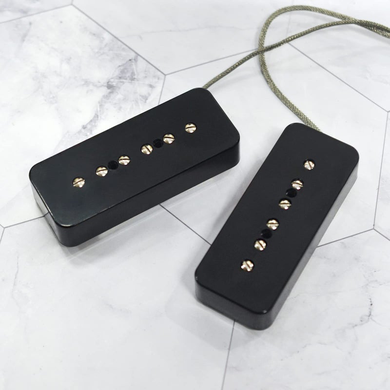 SAPHUE 2pcs Vintage Alnico 5 Soapbar P-90 Guitar Pickup Neck or Bridge Pickup Guitar Accessories(LP P90 Guitar) - Image 5